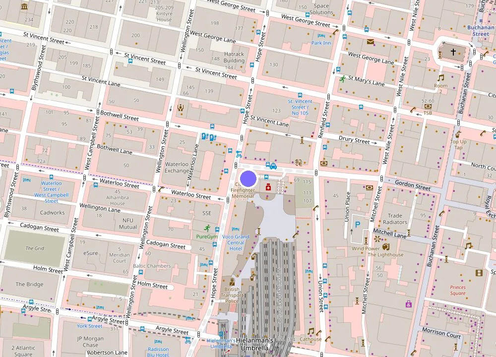 Map: voco Grand Central Glasgow by IHG